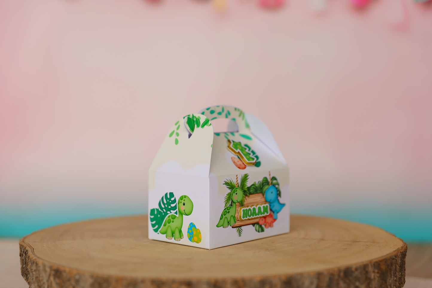 Mini boîte lunch box personnalisée Dinosaure Melimeliparty