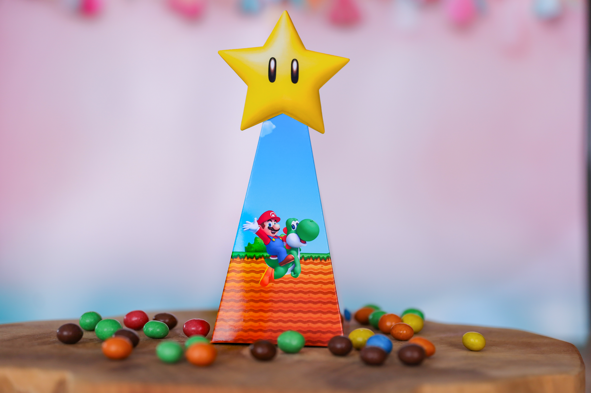 Mini boîte triangle personnalisée Mario Melimeliparty
