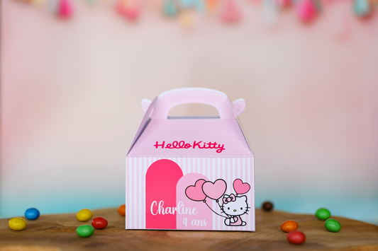 Mini boîte mini lunch personnalisée Hello Kitty Melimeliparty