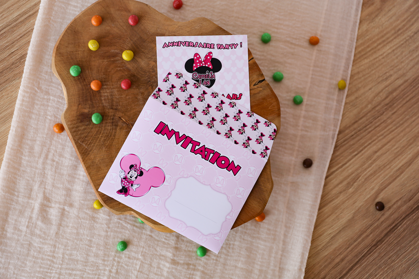 Enveloppe assortie anniversaire Minnie Melimeliparty