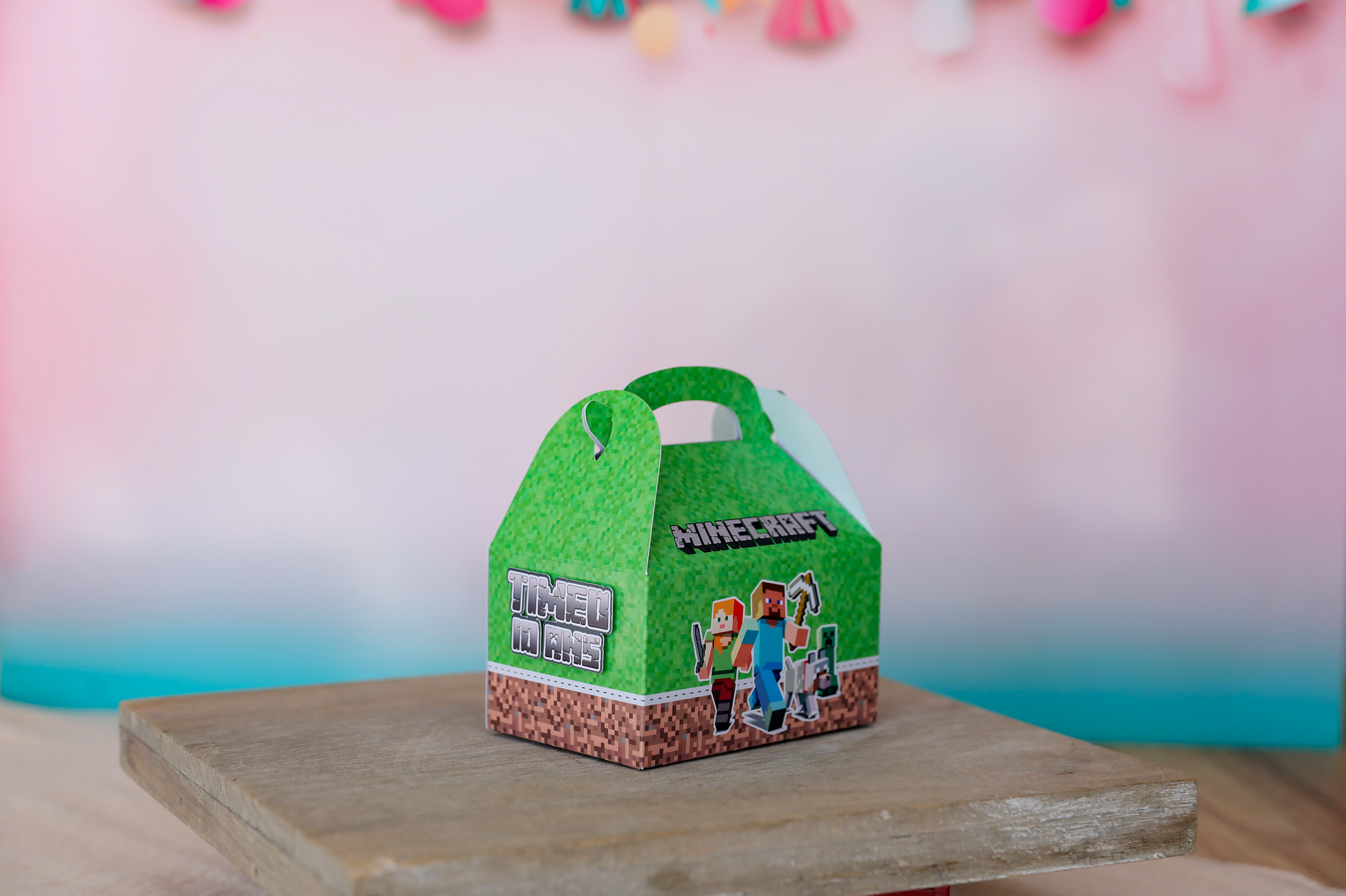 Mini boîte mini lunch personnalisée Minecraft Melimeliparty