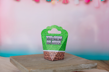 Mini boîte diamant personnalisée Minecraft Melimeliparty