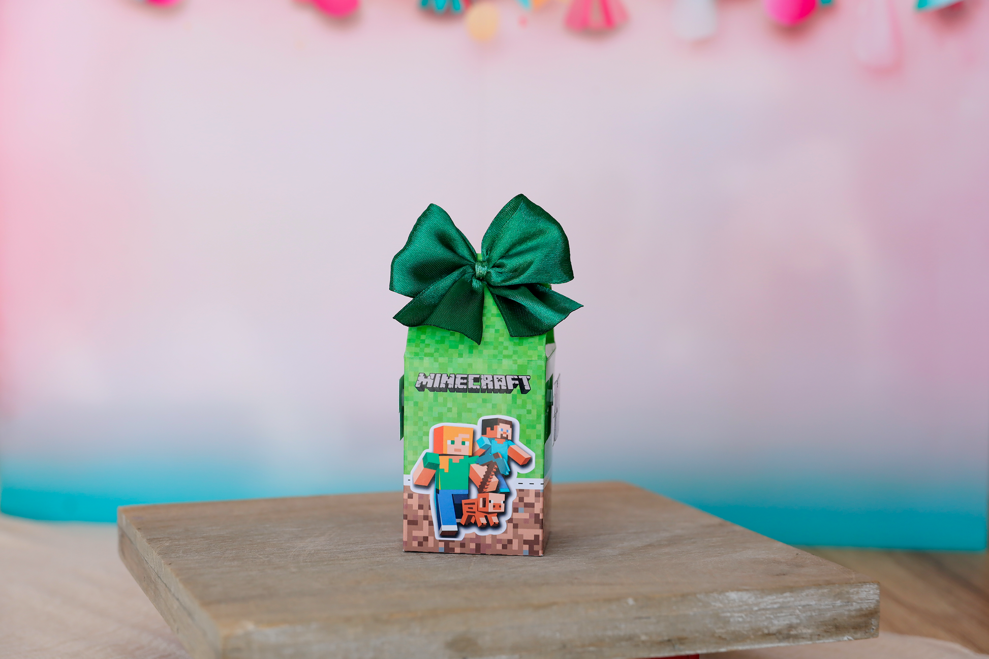 Mini boîte brique de lait personnalisée Minecraft Melimeliparty