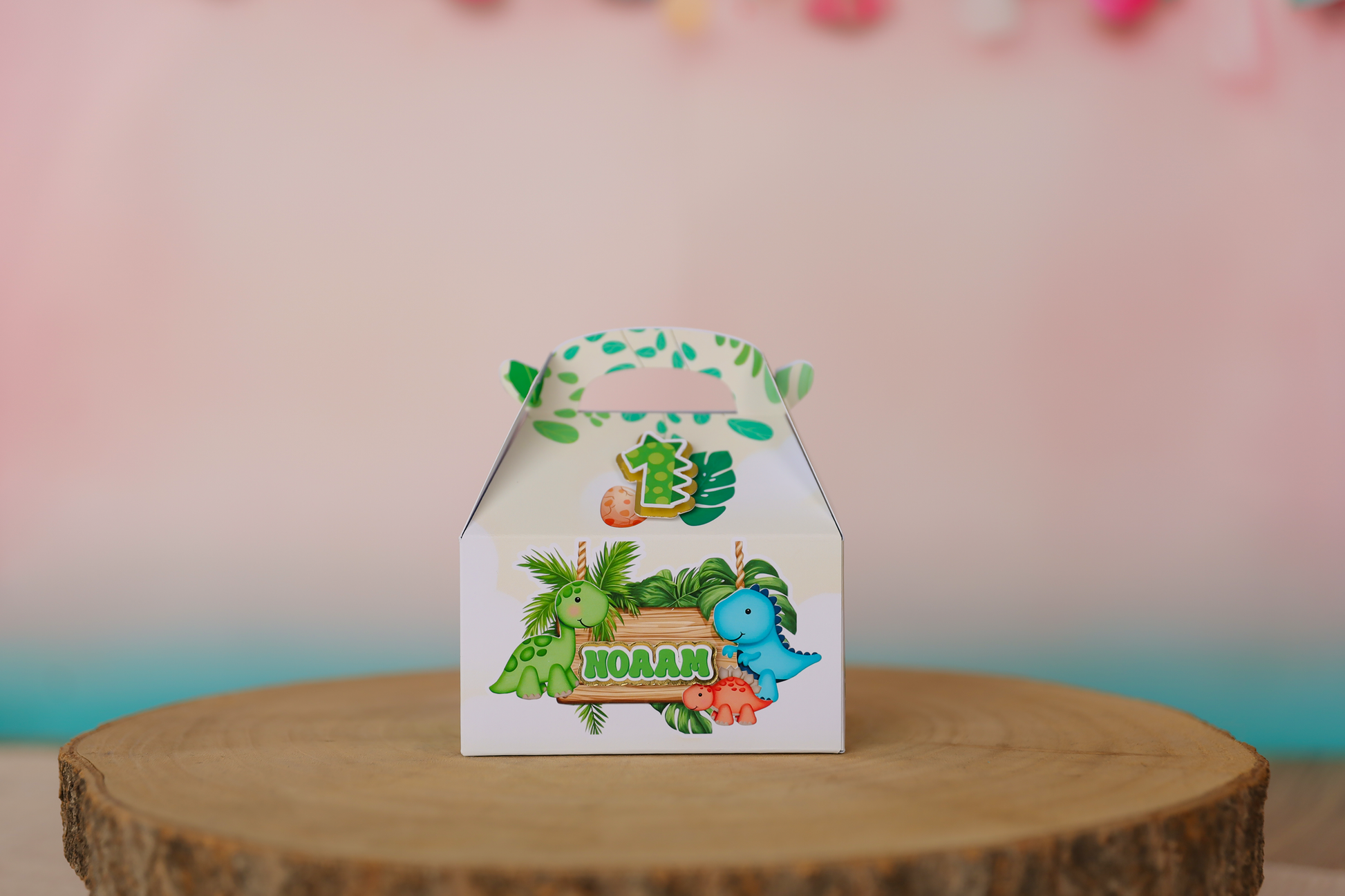 Mini boîte lunch box personnalisée Dinosaure Melimeliparty