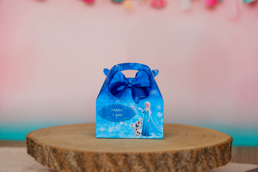 Mini boîte lunch box personnalisée La Reine des neiges Melimeliparty