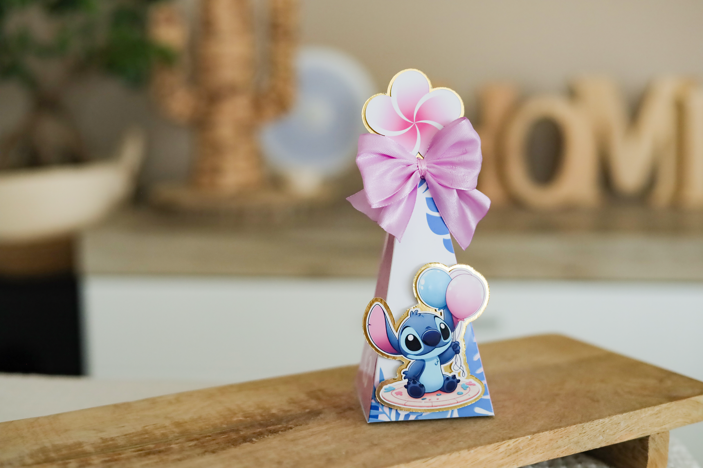 Mini boîte triangle personnalisée Stitch Melimeliparty