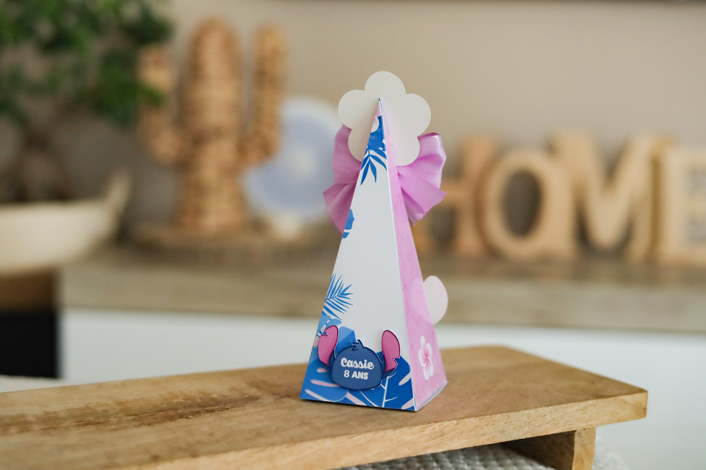 Mini boîte triangle personnalisée Stitch Melimeliparty