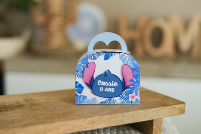 Mini boîte mini valise personnalisée Stitch Melimeliparty