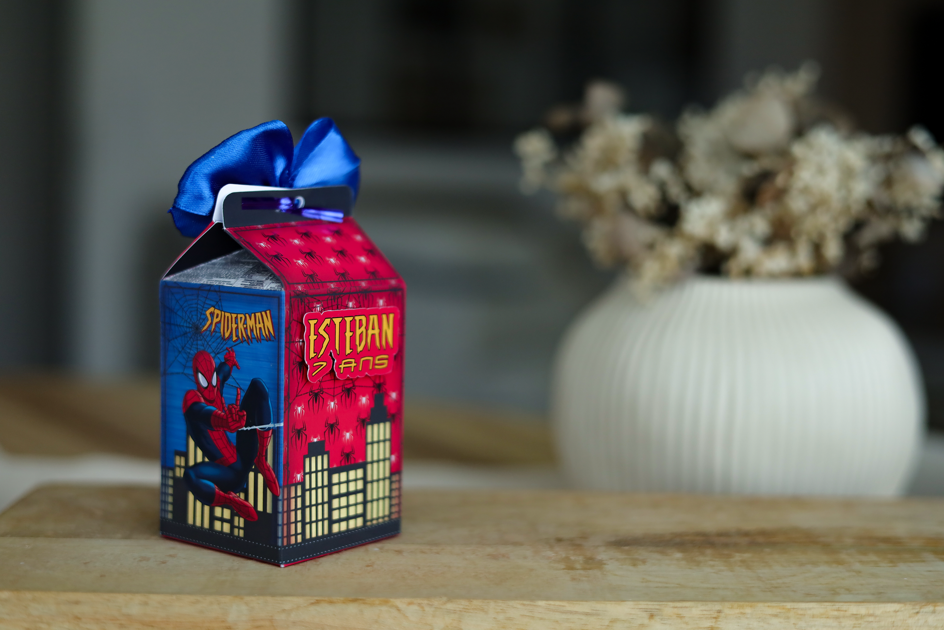 Mini boîte brique de lait personnalisée Spiderman Melimeliparty