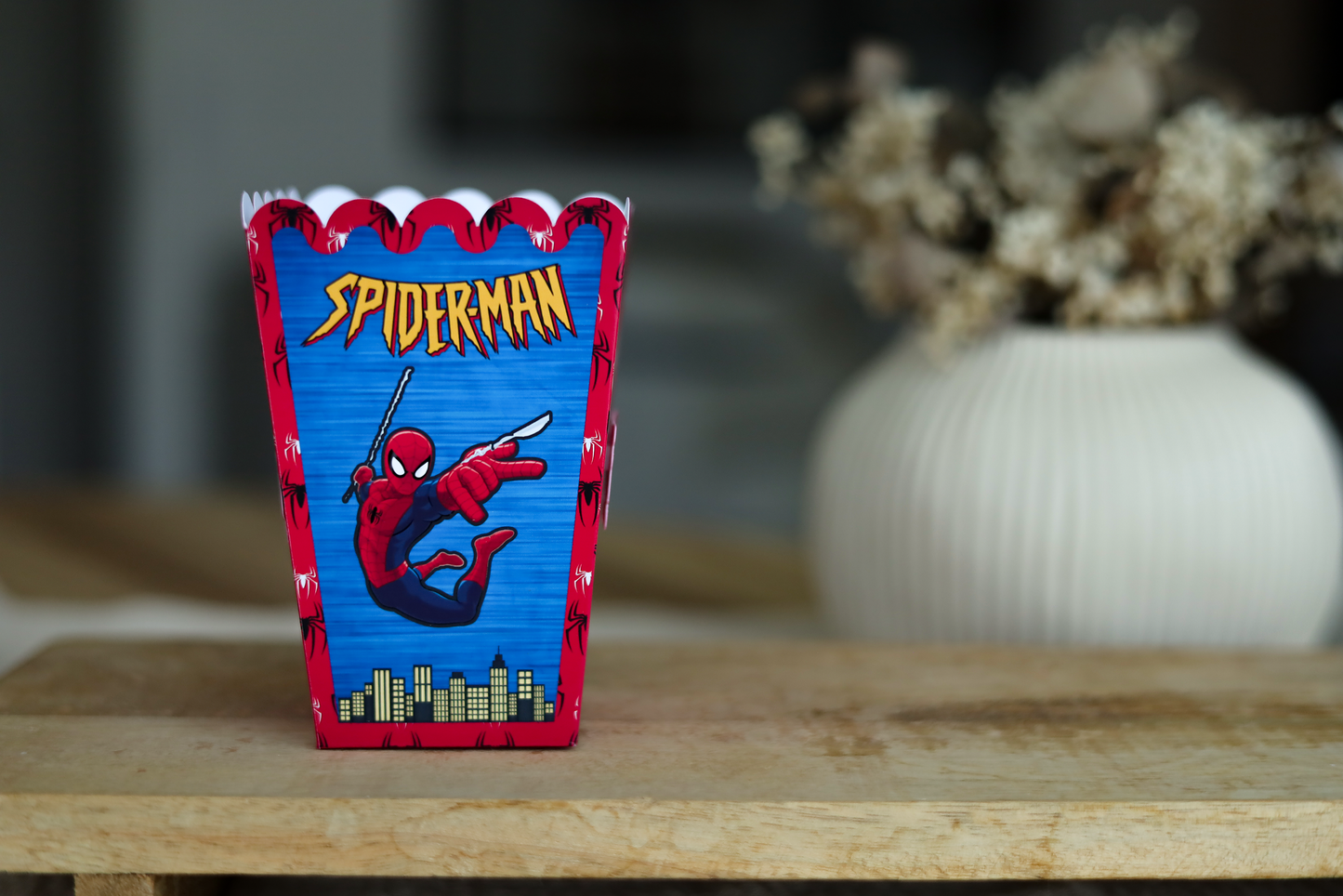 Mini boîte pop corn personnalisée Spiderman Melimeliparty