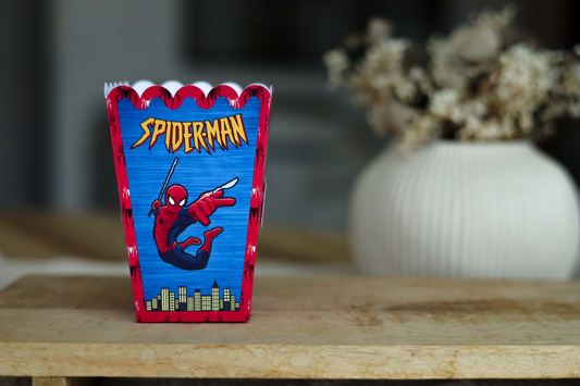 Mini boîte pop corn personnalisée Spiderman Melimeliparty