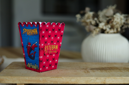 Mini boîte pop corn personnalisée Spiderman Melimeliparty