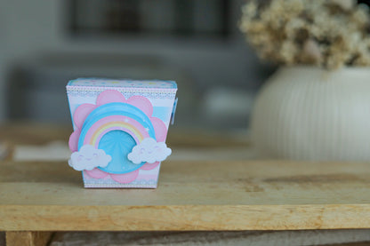 Mini boîte sushi personnalisée arc en ciel Melimeliparty