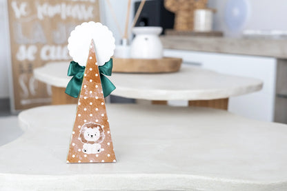 Mini boîte triangle personnalisée Jungle/safari Melimeliparty