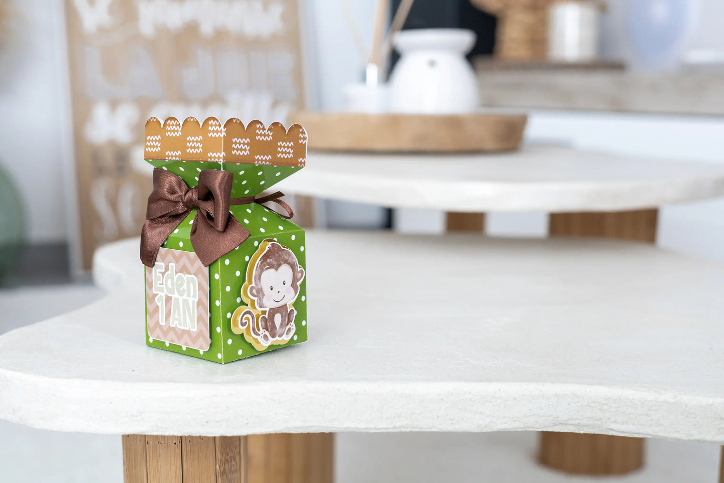 Mini boîte demi crackers personnalisée Jungle/safari Melimeliparty