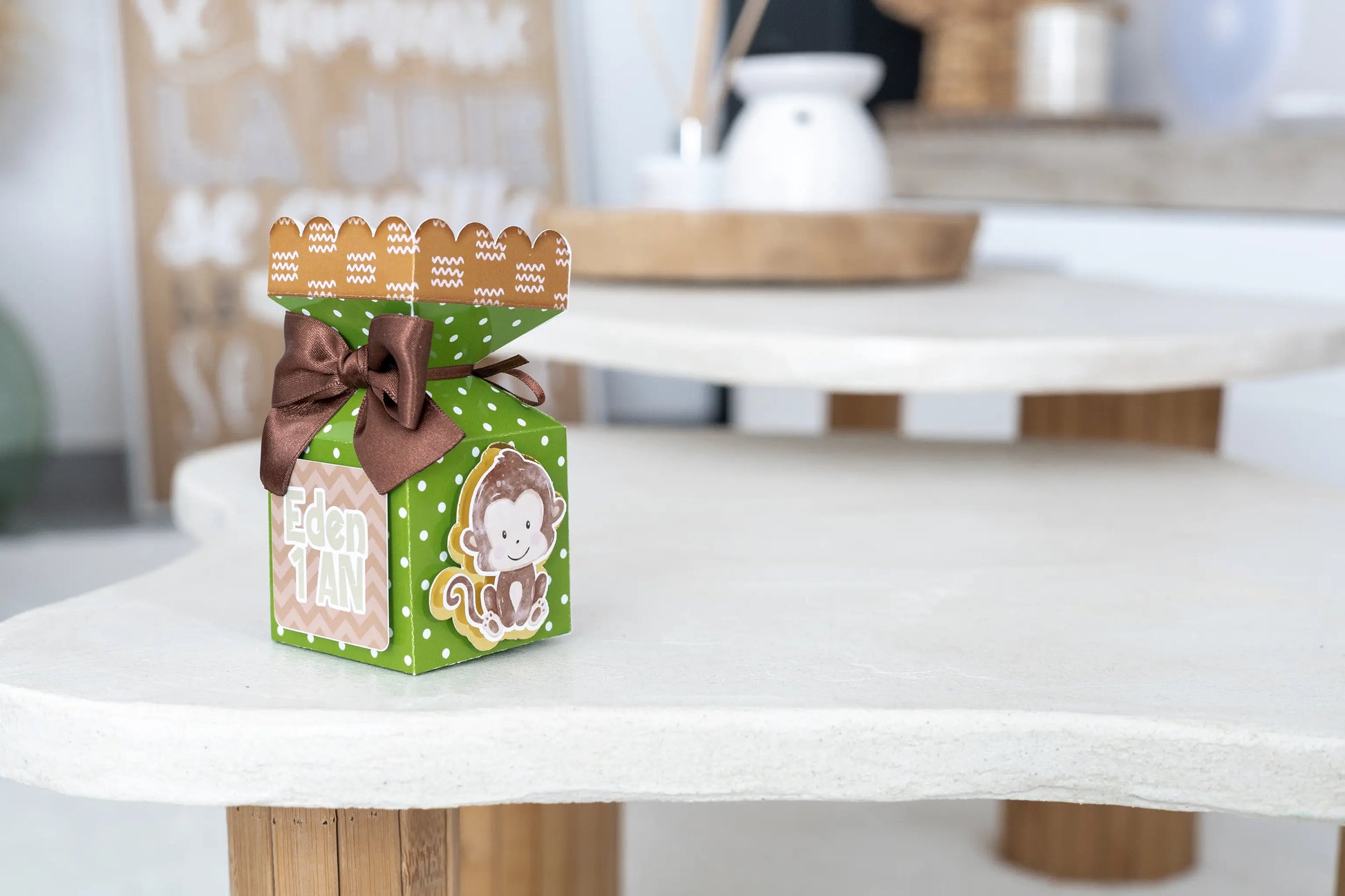 Mini boîte demi crackers personnalisée Jungle/safari Melimeliparty