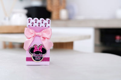 Mini boîte demi crackers personnalisée Minnie Melimeliparty