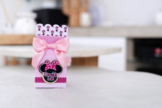 Mini boîte demi crackers personnalisée Minnie Melimeliparty