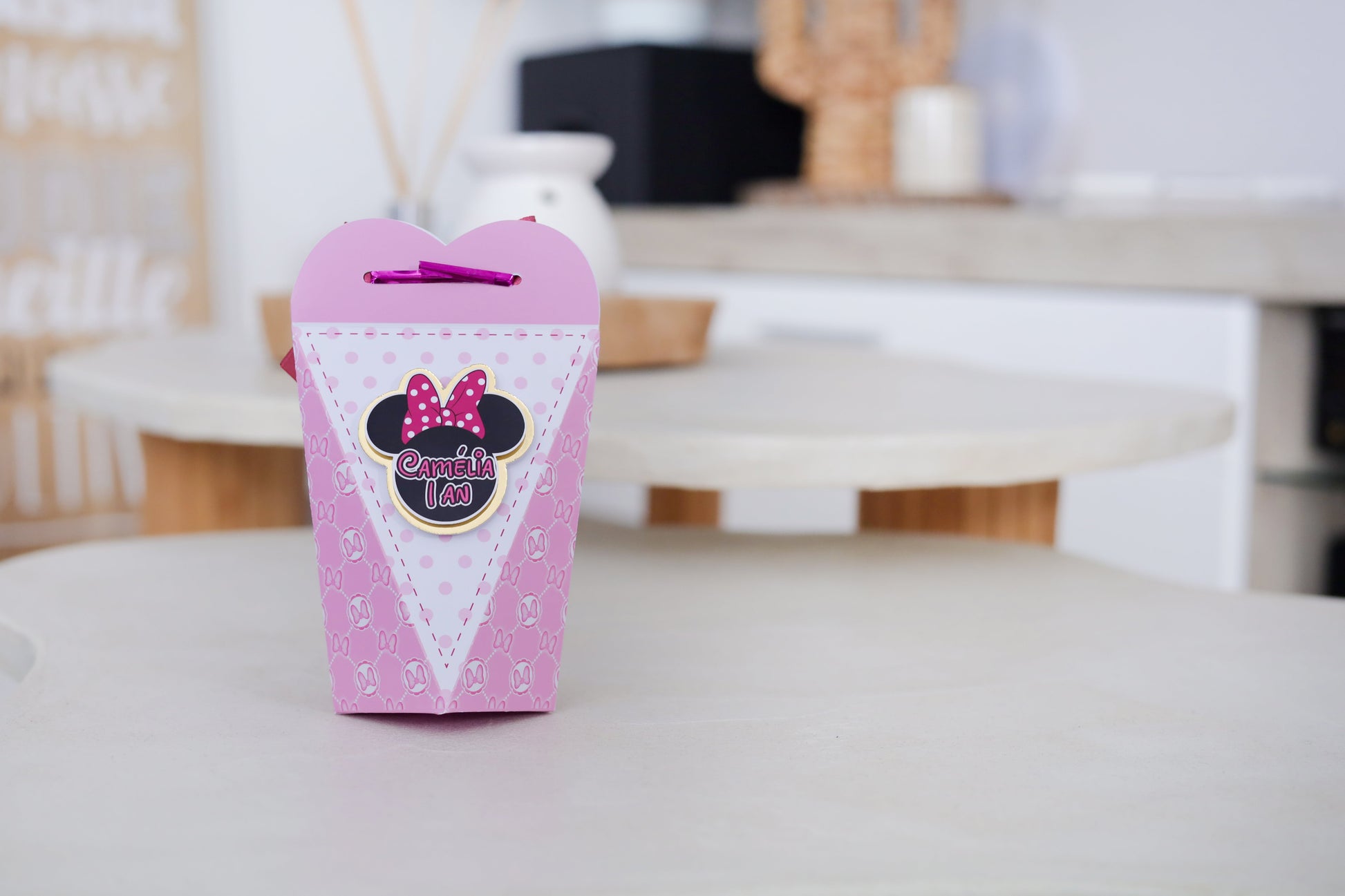 Mini boîte diamant personnalisée Minnie Melimeliparty