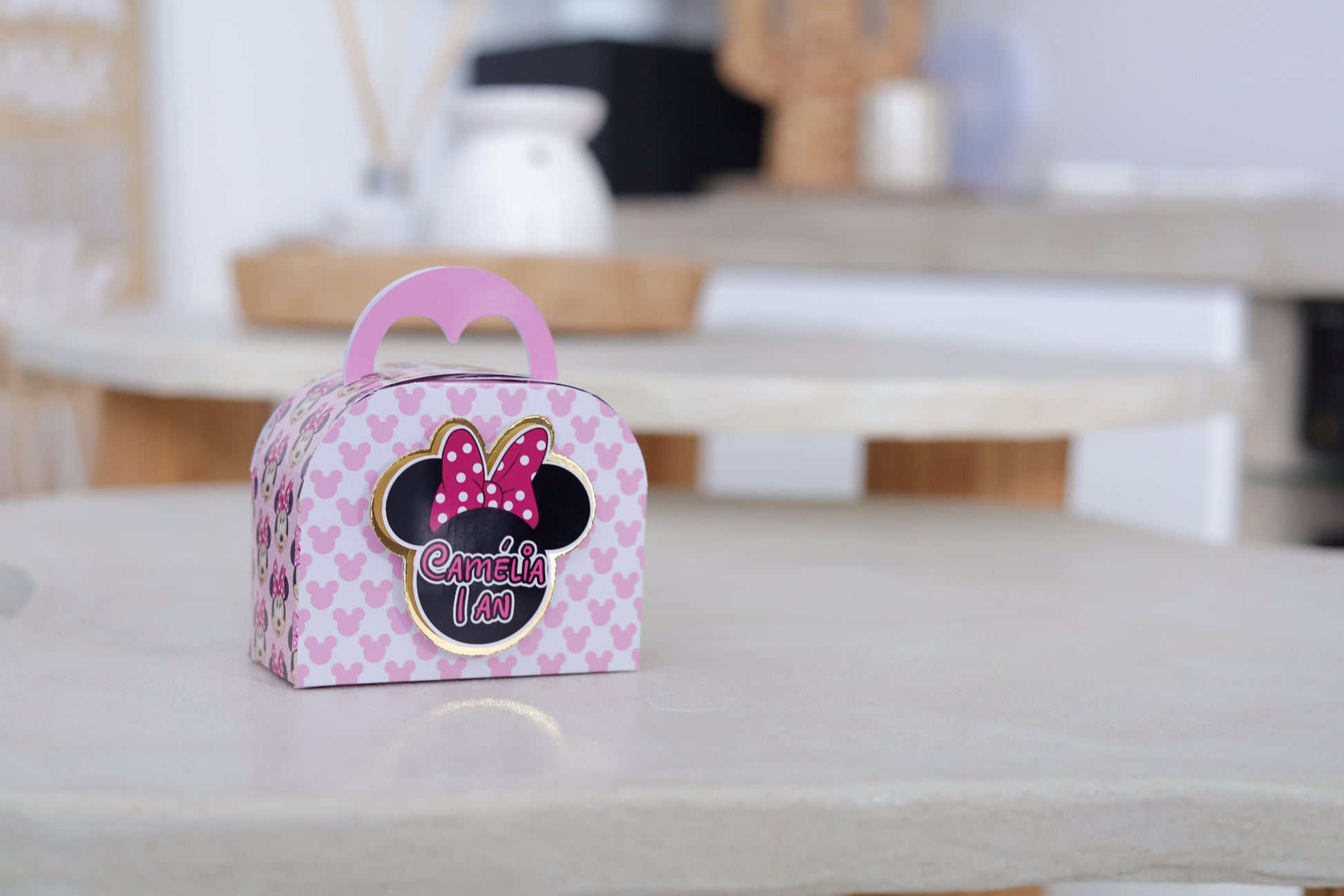 Mini boîte mini valise personnalisée Minnie Melimeliparty